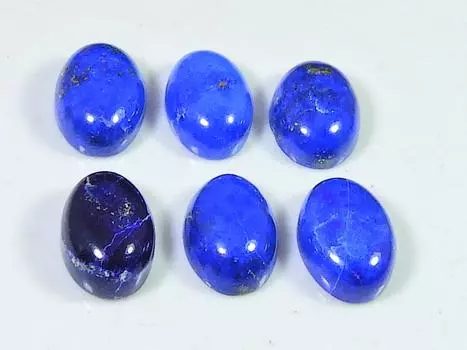 40Cts. Натуральный лазурит овальный кабошон драгоценный камень россыпью 06 шт. лот 10X14MM RQ-1853