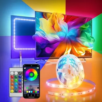 40M 5V USB RGB светодиодная лента подсветка телевизора, музыка синхронизация приложение изменение цвета, отрезной кабель светодиодные лампы для комнаты дома вечеринка спальня декор