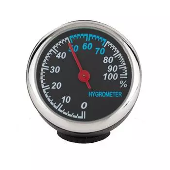 40mm Diameter Car Digital Thermometer Round Panel Car Hygrometer Car Mounted Thermometer Office Style 2