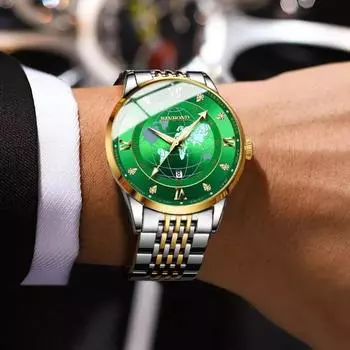 40MM мужские деловые часы из нержавеющей стали часы с датой мужские часы лучший бренд роскошные кварцевые наручные часы