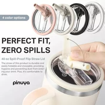 40oz Spill Proof Splash Resistant Tumbler Cover for Stanley Tumbler Lid for Stanley Tumbler Filp Straw Lid Replacement