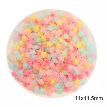 40 шт. 11 мм Модные матовые прозрачные акриловые бусины в форме звезды для изготовления подвесок своими руками, ювелирных изделий, конфетных цветов, россыпные бусины, аксессуары для ювелирного ремесла