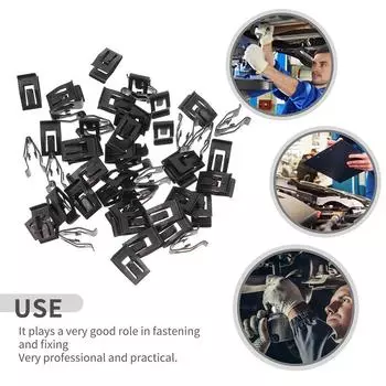 40pcs Auto Instrument Decklatch Universal Center Console Interior Decoration Clip Holder Metal Clip Accesorios Para Auto Tools