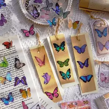 40PCS Colorful Stationery Sticker INS Style Mobile Sticker Butterfly Scrapbook Sticker Scrapbooking Style 1