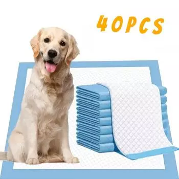 40pcs Dog urine pad, leak proof quick drying design, potty training, standard water absorption, pet urine pad, 23.62x 23.62in