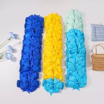 40PCS Random Baby Girls Headbands Chiffon Big Flower Soft Strecth Hair Band Hair Accessories for Girls Newborns Infants Toddlers