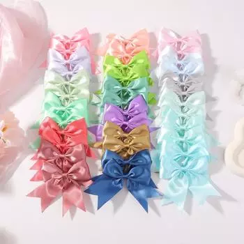 40pcs Random Color Lovely Big Bow Hair Clips for Kids Girls Handmade Hairpins Barrettes Headwear Hair Accessories
