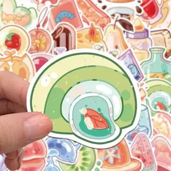 40Pcs Stylish PVC DIY Vinyl Art Removable Cartoon Decals Scrapbook Luggage Graffiti Stickers Student Supplies Stationery