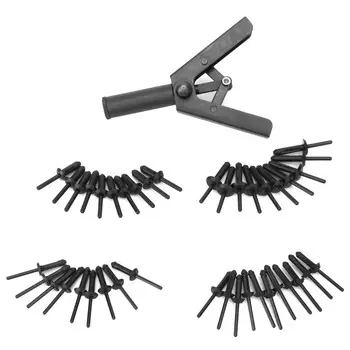 40Pcs Various Sizes Rivets 1Pcs Carbon Steel Ergonomic Design Poly Rivets белый