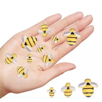 40шт маленькие смоляные пчелы, маленькие смоляные садовые декоративные пчелы с коробкой