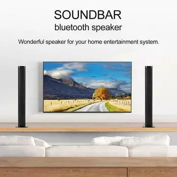 40W 5.0 Soundbar Detachable bluetooth Speaker Super Bass Home Theater For TV PC US Plug Black
