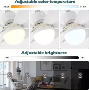 40W LED Ceiling Fan Lamp E27 With Remote Control Safety Removable Fan Blades Fan Light Silence For Room Home Lighting crystal lampshade