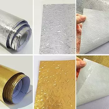 40x500 см кухонная маслостойкая водонепроницаемая наклейка из алюминиевой фольги, плита, шкаф, самоклеящиеся обои «сделай сам»