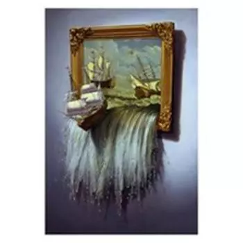 40X50CM 3D DIY Алмазная картина Парусная лодка в море Вышивка крестиком Пейзаж Алмазная вышивка Стена 20X25CM