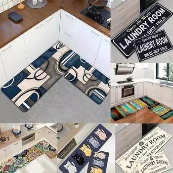 40X60&40X120CM Crystal Pile Carpet Modern Bedroom Entrance Bathroom Non-slip Absorbent Mat Stain-resistant Machine Washable Rug 2PCS Set