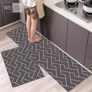 40x60 см 40x120 см, 2 предмета, напольный коврик, нескользящий для кухни, простой геометрический принт, кухонный коврик, моющиеся коврики для ванной комнаты, коврик для обеденного стола 40x60cm+40x120cm
