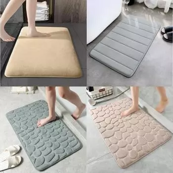 40x60 см нескользящий коврик ковры булыжник тиснение ванная комната ванна умывальник боковой коврик для ванной душевая кабина коврик MemoryFoam 40x60cm