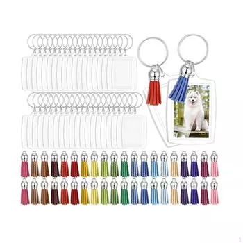 40x брелок с прозрачным изображением, акриловый брелок с пустой рамкой, брелок с фотографией на Рождество