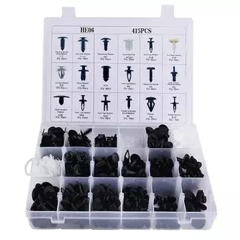 415 Auto Fastener Clip Kit Fender Rivet Clips 30 Tool Car Body Push Retainer Pin Rivet Bumper Door Trim Panel Retainer Clips