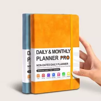 416 страниц Самозаполняемый инструмент для планирования бюджета A5 Планировщик офисных работ Журнал расписания Ежедневное расписание чёрный