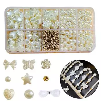 418 шт./упак., ювелирные изделия ручной работы, аксессуары, искусственный жемчуг, сделай сам, производство, набор ювелирных изделий из бисера 418pcs