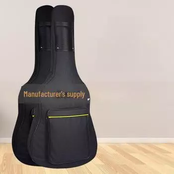 41-дюймовый водонепроницаемый мягкий рюкзак для гитары с желтой подкладкой - утолщенный для классических инструментов 41 inch