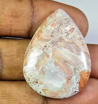 41 карат. Натуральный розеттский яшмовый грушевидный кабошон из яшмы россыпью 27X36X06 мм PP-1083