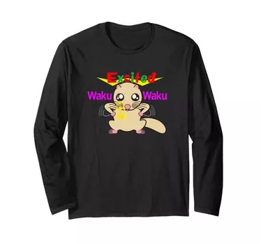 41 от Exciting It Длинный рукав Ren-World Yahhbou:Моя футболка Do-WakuWaku Beam,Take чёрный