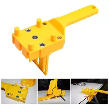 41 шт., набор быстрых дюбельных приспособлений для дерева, ручной карманный приспособление для отверстий, подходит для сверл 6/8/10 мм, прямое отверстие Drill Hole Guide Only жёлтый