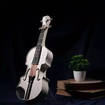 41 см Белая скрипичная скрипичная модель Viola Декоративная копия музыкального инструмента для домашнего декора, идеальный подарок для любителей музыки, учителей и студентов