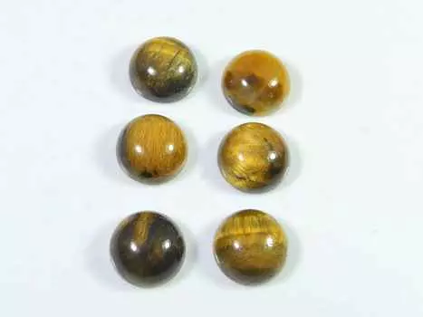 41Cts. Желтый тигровый глаз круглый кабошон для лечения драгоценный камень россыпью 6 шт. лот 11 мм RQ-1986