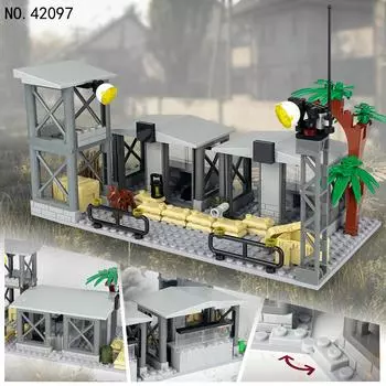 42097 Военная серия, базовая сцена операции «Башня», дети собирают строительные блоки, игрушки