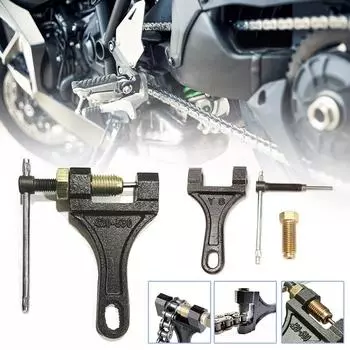 420 428 520 530 Motorcycle Chain Breaker Link Removal Splitter Motor Chain Cutter Riveting Tool 420-530 чёрный