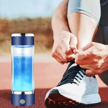 420 мл чашка для водородной воды Портативный генератор для бутылок с водородной водой Улучшите качество воды Быстрый электролизный ионизатор для офисных путешествий Ежедневно синий