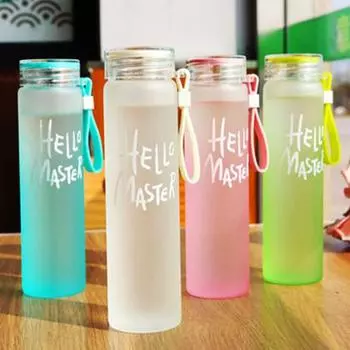 420 мл портативная градиентная цветная теплоизоляционная веревка уплотнительное кольцо стеклянная бутылка с водой белый