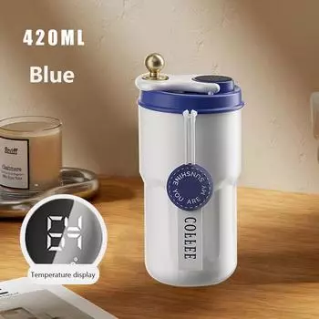 420 мл термокружка с дисплеем температуры для кофе Smart Thermos Travel Coffee Кружка из нержавеющей стали 316 Термокружка с герметичным стаканом в подарок 420ml