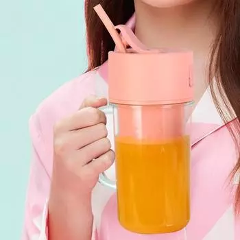 420 мл USB электрическая соковыжималка чашка быстрая и легкая добыча фруктового сока с соломинкой блендер из нержавеющей стали портативная соковыжималка розовый