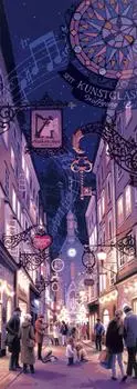 420 Piece Glowing Jigsaw Puzzle Puzzle Master Wide Size Teppei Sasakura Getreise Street Small Piece (18.2x51.5cm)