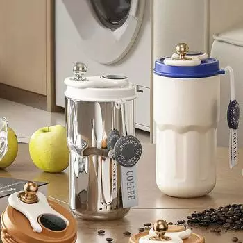 420ml Smart Coffee Cup Stainless Steel Cup LED Temperature Display Intelligent Travel Thermos Cup Camping Mug Water Bottle Gifts 420ml