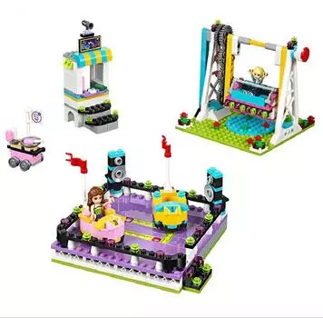 429 шт. Fille Amis Parc D attractions Pare-chocs Voitures Building Block игрушки