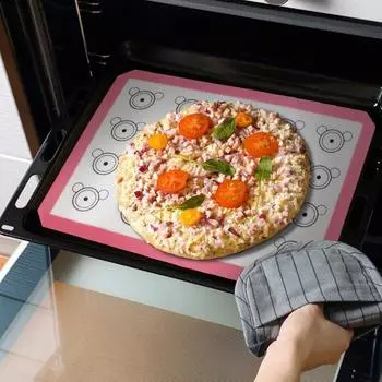 42*29,5 см силиконовый коврик для выпечки макарон, коврик для печенья, коврик для раскатки теста, противень, тесто для пиццы, антипригарное устройство, кухонный гаджет зелёный