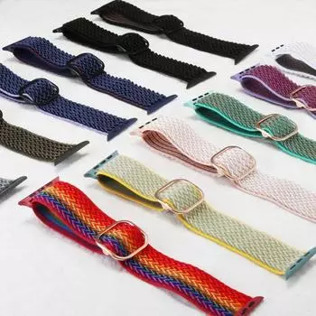 42/44/45mm Watch Band Nylon Watch Strap Elegant Watchband Bracelet for Correa Iwatch Series 42/44/45mm-all black