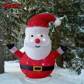 42 м Санта-Клаус Модель Светодиодные Рождественские Куклы для Уличного Рождественского Украшения Орнамент 42cm