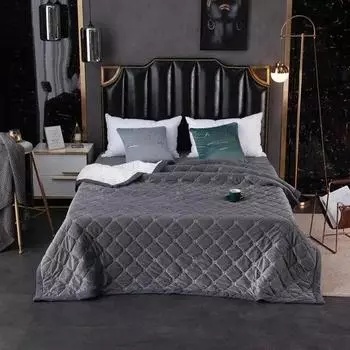 42 Новинка, 1 шт., зеленое покрывало, летнее стеганое одеяло, одеяло, стеганое одеяло, домашний текстиль, подходит для детей 203x233cm