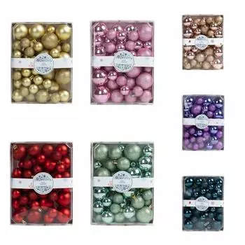 42 шт. 3/4/5 см расписные рождественские шары набор красочный веселый рождественский декор елка домашний рождественский декор темно-синий