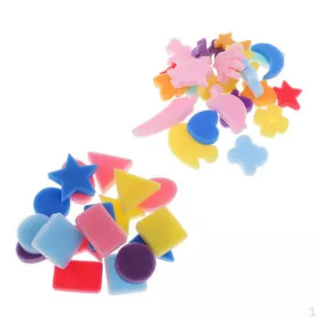 42 шт. детские губки разных форм для рисования пенопластовыми кистями