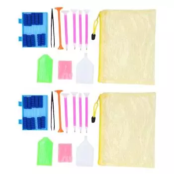 42 шт. Инструменты для рисования стразами, большая пластина для сверления точек, зеленый лоток, захваты для ручек, рисование стразами, Ac