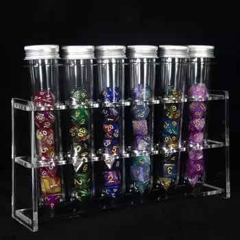 42 шт. многогранных игральных костей с трубкой, креативные игральные кости звездного неба для TRPG, настольной игры DND, D4, D6, D8, D10, D12, D20