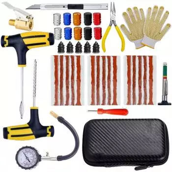42 шт. набор для ремонта автомобильных шин, инструменты для устранения проколов шин, аварийный набор для ремонта проколов шин, набор инструментов для перемешивания клея