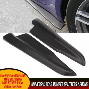 42 см 2xCar Rear Bumper Spats Splash Guard Extend Lip Diffuser For VW For GOLF MK5 MK6 MK7 MK7.5 MK8 GTI GTD R For Jetta For Polo матовый черный